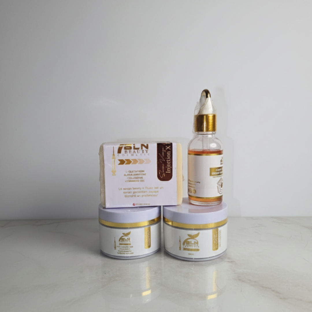 LUXURY INJECTION PLUS ➕ - Kit Visage Jour & Nuit ( Protocole 4-en-1 Teint Parfait avec Sérum rose)