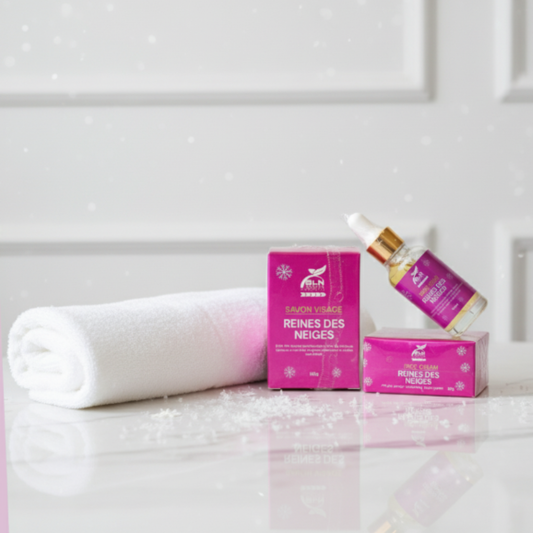 ❄️ REINES DES NEIGES - Kit Visage Nuit (Rituel Nocturne Ultra Blanchissant)