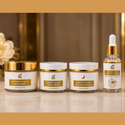 LUXURY PLUS ➕ - Kit Visage Jour & Nuit (Savon Acné, Eczéma, Tâche, boutons, sébum)