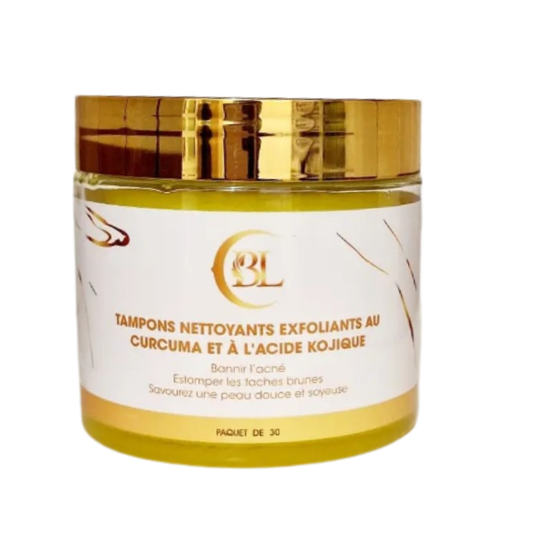 🌟 MAGIC SKIN – Tampons Nettoyants Exfoliants au Curcuma & Acide Kojique